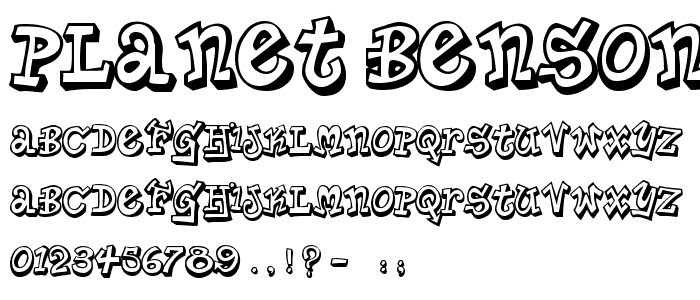 Planet Benson font