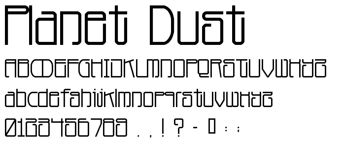 Planet Dust font