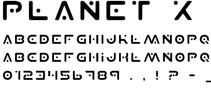 Planet X font