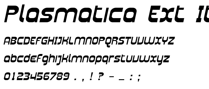 Plasmatica Ext Italic font