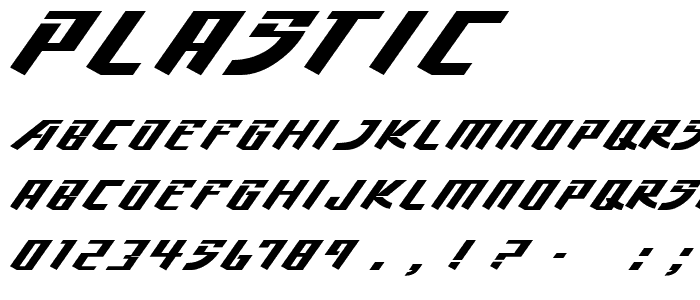 Plastic font