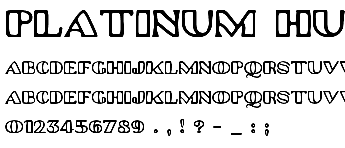 Platinum Hub Caps font