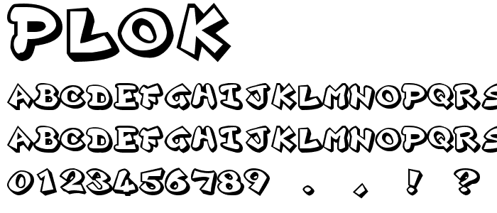 Plok font