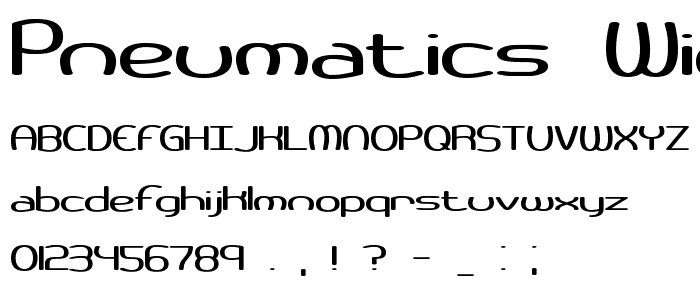 Pneumatics Wide BRK font