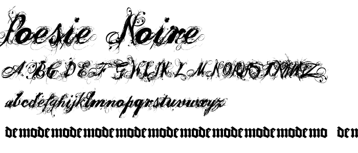 Poesie_Noire font