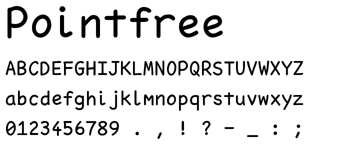 Pointfree font