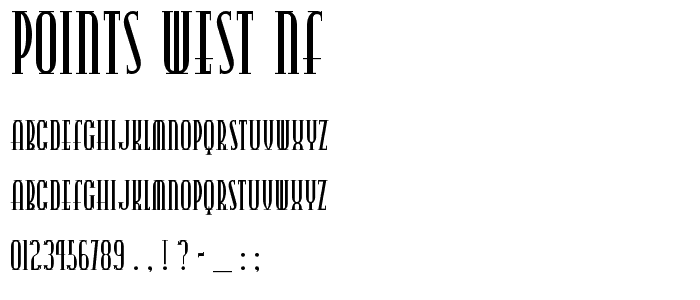 Points West NF font