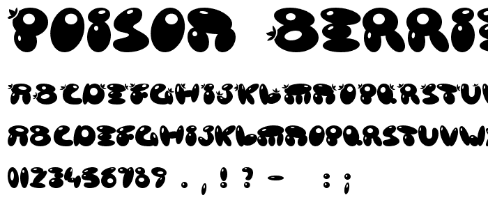 Poison Berries font