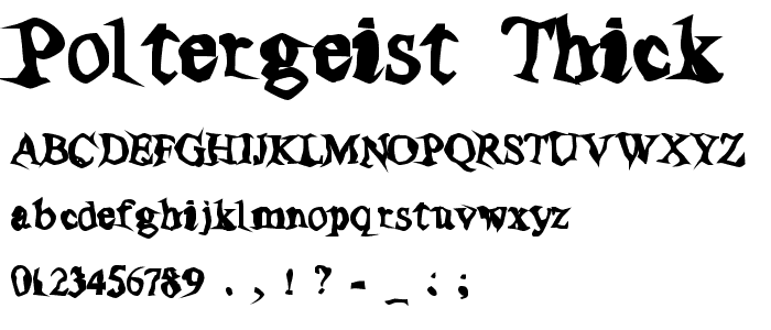 Poltergeist Thick font