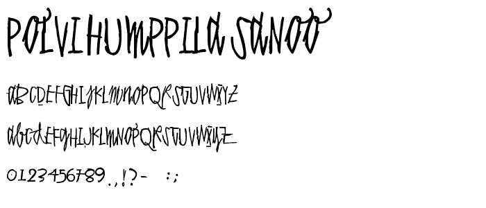 Polvi Humppila sanoo font