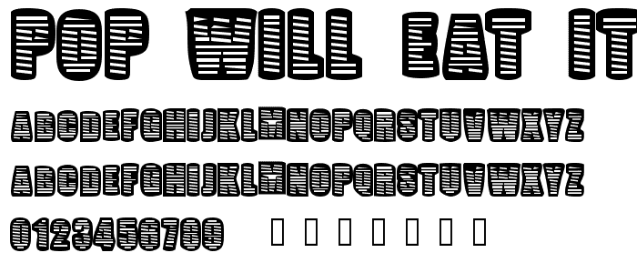 Pop Will Eat Itself font