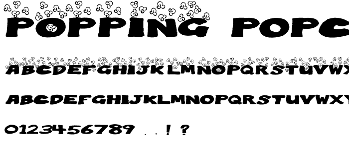 Popping Popcorn font