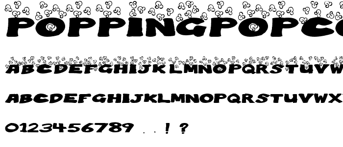 PoppingPopcorn font