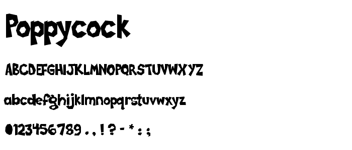 Poppycock font