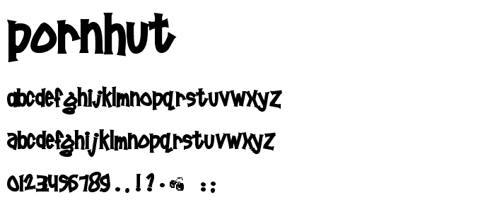 Pornhut font