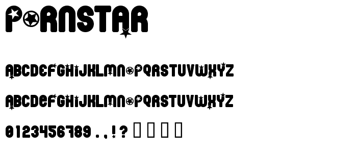 Pornstar font