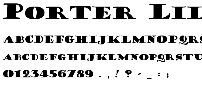 Porter Lil_ Kaps font