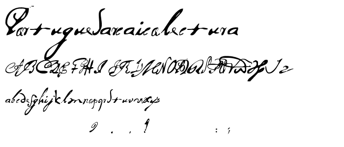 PortuguesArcaicoLectura font