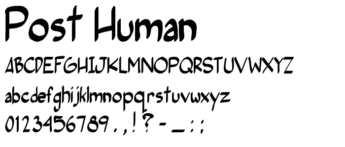 Post Human font