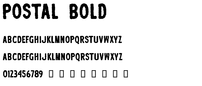 Postal Bold font