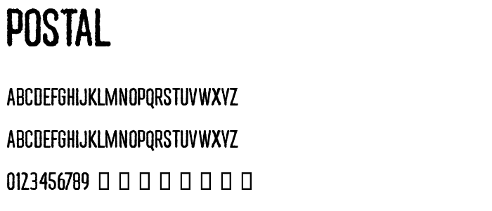 Postal font