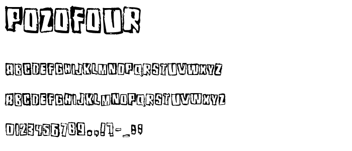 Pozofour font