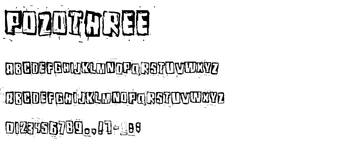 Pozothree font