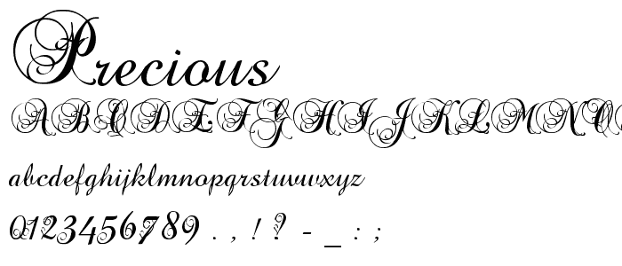 Precious font