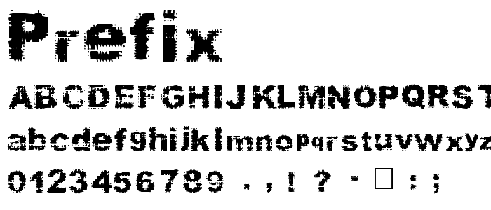 Prefix font