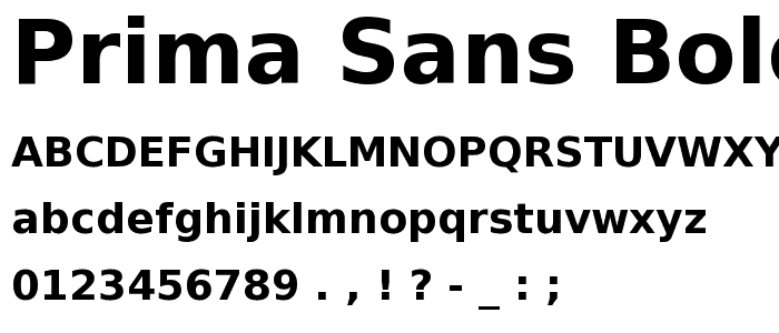 Prima Sans Bold BT font