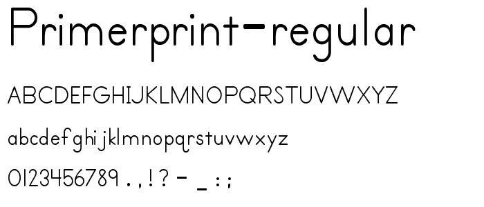 PrimerPrint-Regular font