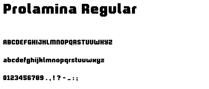 ProLamina Regular font