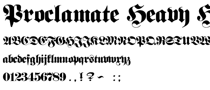 Proclamate Heavy Heavy font