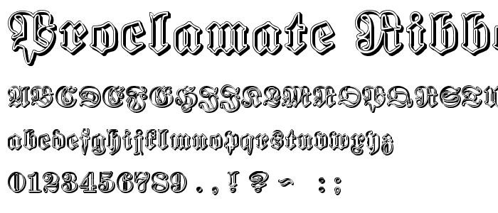 Proclamate Ribbon Heavy font