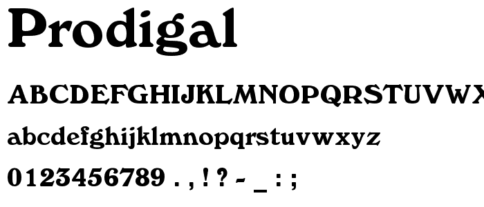 Prodigal font