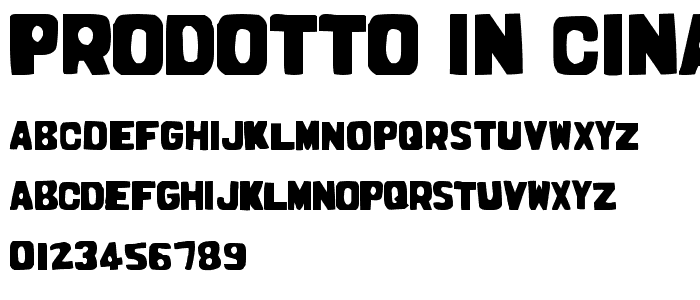 Prodotto In Cina font