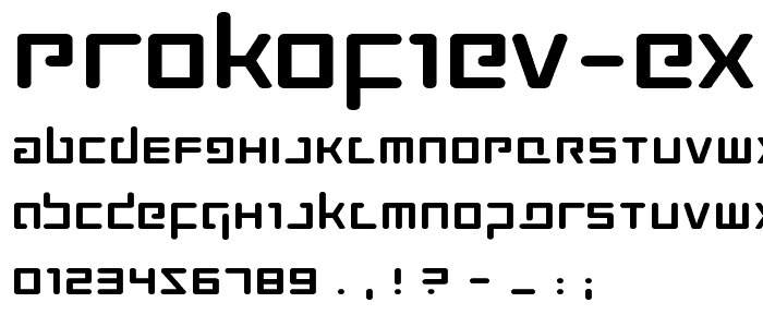 Prokofiev Expanded font