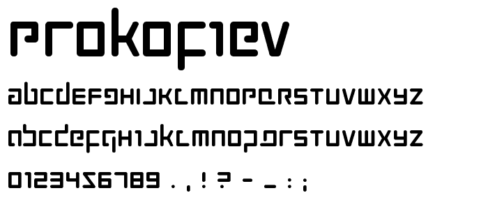 Prokofiev font