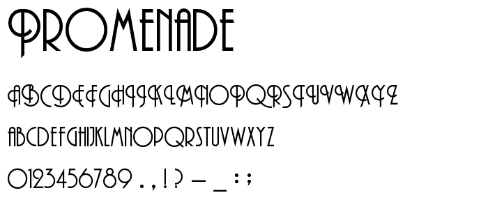 Promenade font