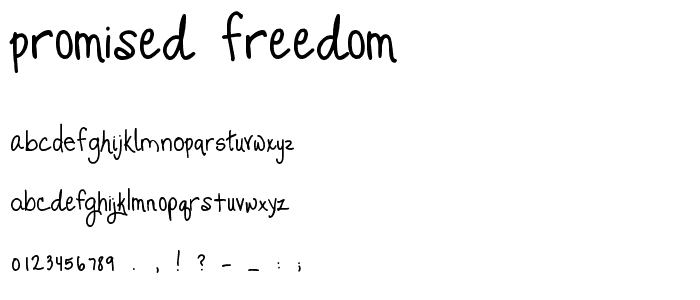 Promised Freedom font