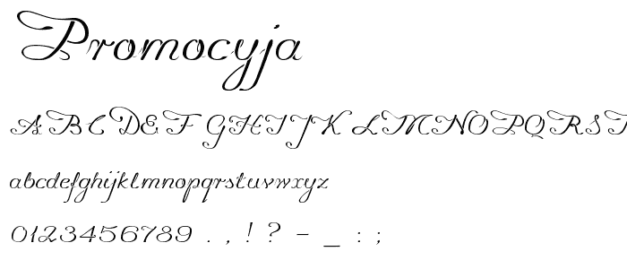 Promocyja font