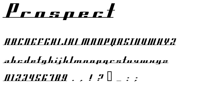 Prospect font