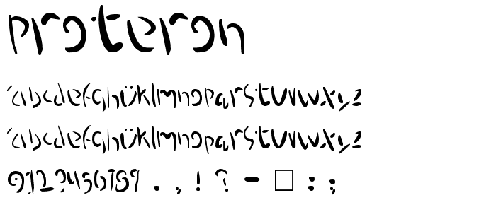 Proteron font