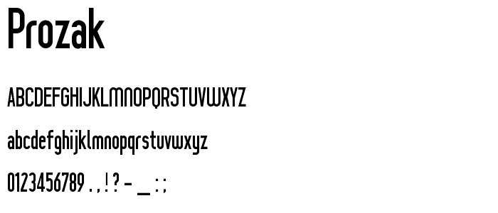 Prozak font