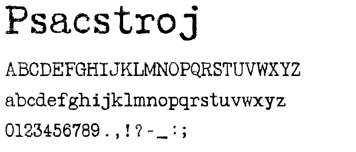 Psacstroj font