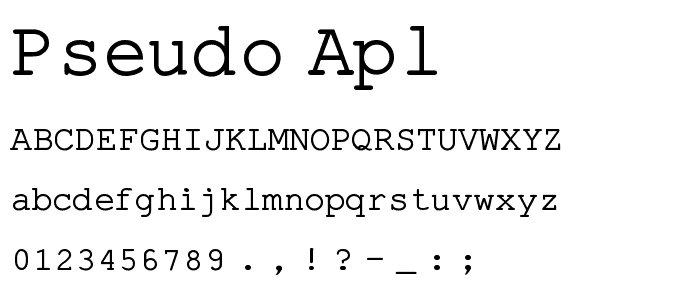 Pseudo APL font