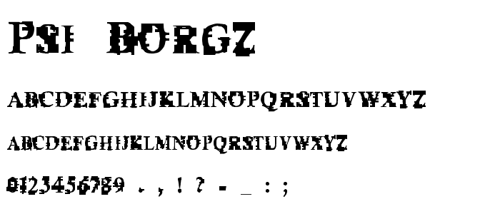 Psi Borgz font