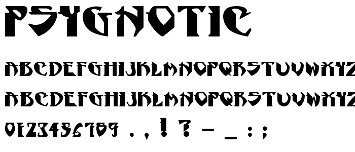 Psygnotic font