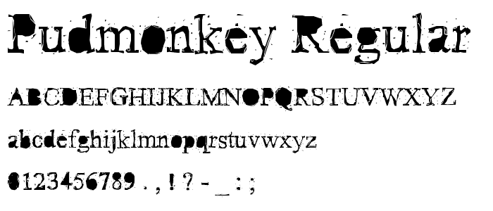 Pudmonkey Regular font