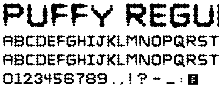 Puffy Regular font